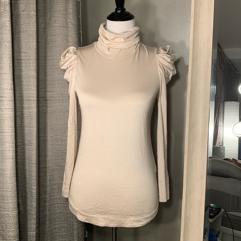 Phillip Lim turtle neck puff sleeve top